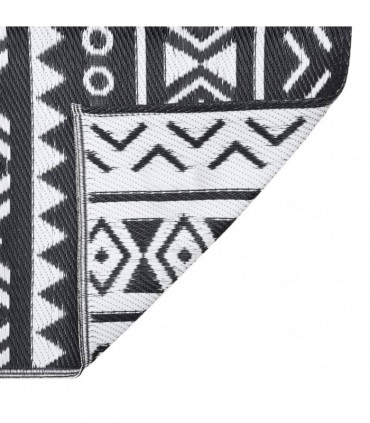 Outdoor Rug Black 190x290 cm PP