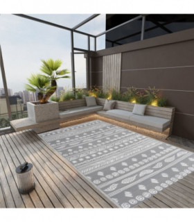 Outdoor Rug Grey 190x290 cm PP