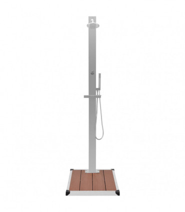 Outdoor Shower with Tray WPC Stainless Steel