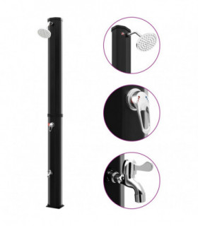 Outdoor Solar Shower with Shower Head and Faucet 35 L Black