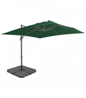 Outdoor Umbrella with Portable Base Green