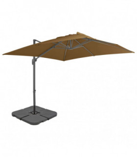 Outdoor Umbrella with Portable Base Taupe