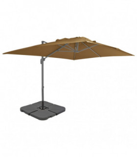 Outdoor Umbrella with Portable Base Taupe