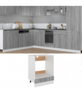 Oven Cabinet Grey Sonoma 60x46x81.5 cm Engineered Wood