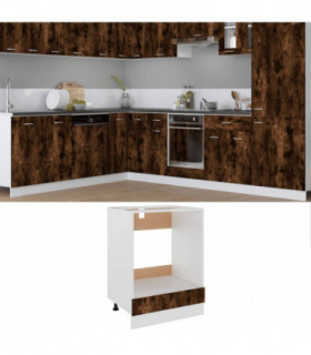 Oven Cabinet Smoked Oak 60x46x81.5 cm Engineered Wood