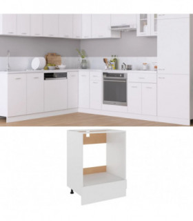 Oven Cabinet White 60x46x81.5 cm Engineered Wood