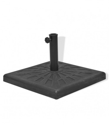 Parasol Base Resin Square Black 12 kg