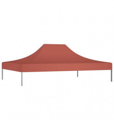 Party Tent Roof 4x3 m Terracotta 270 g/m²