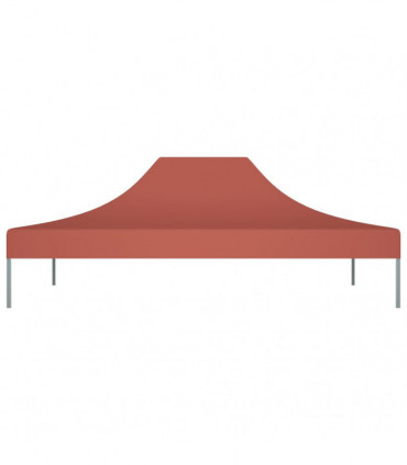 Party Tent Roof 4x3 m Terracotta 270 g/m²