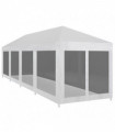 Party Tent with 10 Mesh Sidewalls 12x3 m