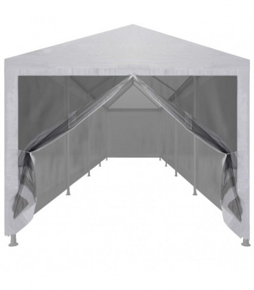 Party Tent with 10 Mesh Sidewalls 12x3 m