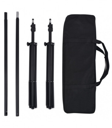 Photo Studio Kit with 5 Coloured Backdrops and Adjustable Frame