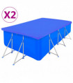 Pool Covers 2 pcs PE Rectangular 90 g/sqm 540x270 cm