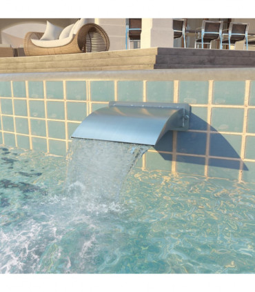 Pool Fountain Stainless Steel 30x9x26 cm Silver