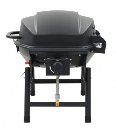 Portable Gas BBQ Grill with Cooking Zone Black