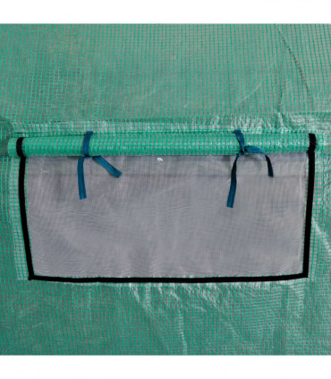 Portable Polytunnel Greenhouse Steel Frame Walk-in 18 m²