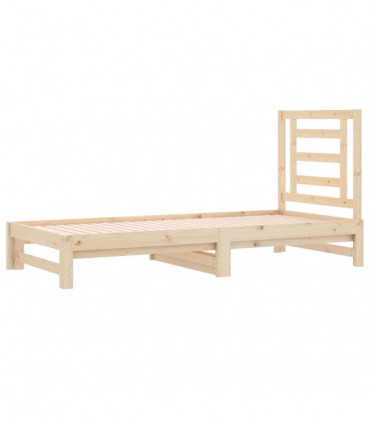 Pull-out Day Bed 2x(90x200) cm Solid Wood Pine