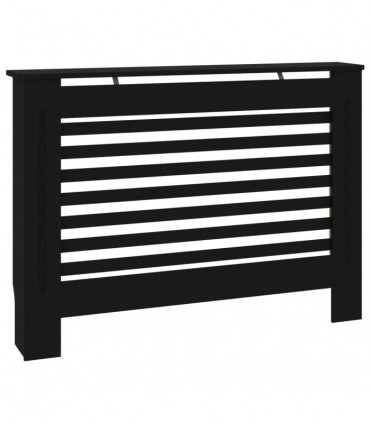 Radiator Cover Black 112x19x81 cm MDF