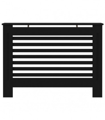 Radiator Cover Black 112x19x81 cm MDF