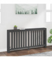 Radiator Cover Grey 169x19x84 cm Solid Wood Pine