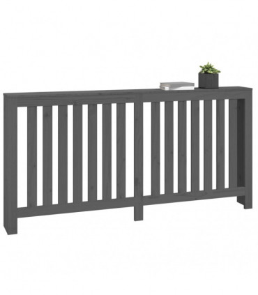 Radiator Cover Grey 169x19x84 cm Solid Wood Pine