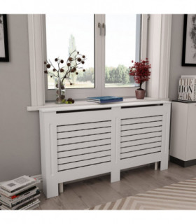 Radiator Cover White 152x19x81.5 cm MDF