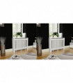 Radiator Covers 2 pcs White MDF 112 cm