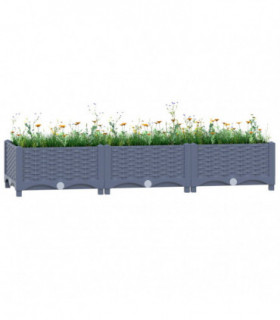 vidaXL Raised Bed 120x40x23 cm Polypropylene