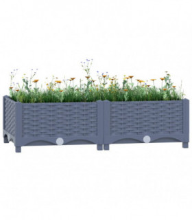 vidaXL Raised Bed 80x40x23 cm Polypropylene