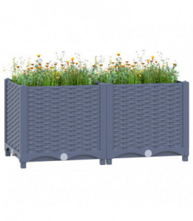 vidaXL Raised Bed 80x40x38 cm Polypropylene