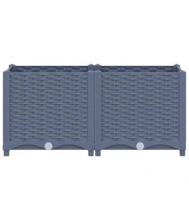 vidaXL Raised Bed 80x40x38 cm Polypropylene