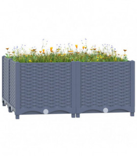 vidaXL Raised Bed 80x80x38 cm Polypropylene