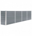 Raised Garden Bed 320x40x77 cm Galvanised Steel Grey