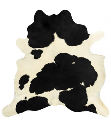 Real Cow Hide Rug Black and White 150x170 cm
