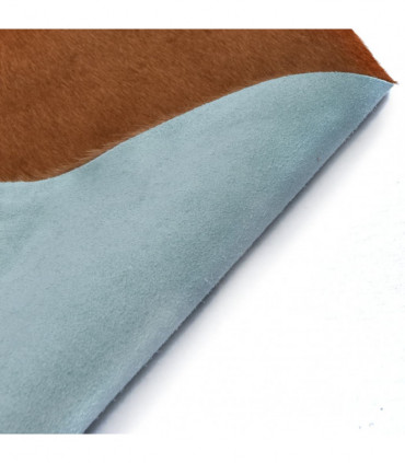 Real Cow Hide Rug Brown and White 150x170 cm