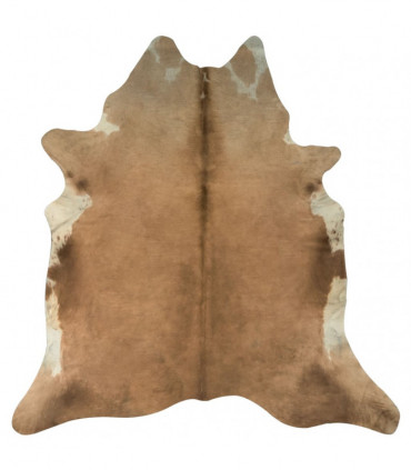 Real Cow Hide Rug Brown and White 150x170 cm