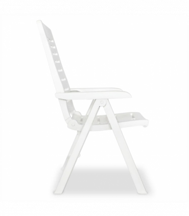 Reclining Garden Chairs 2 pcs Plastic White