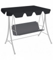 Replacement Canopy for Garden Swing Black 150/130x70/105 cm