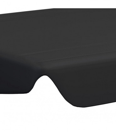 Replacement Canopy for Garden Swing Black 150/130x70/105 cm