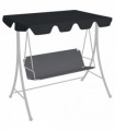 Replacement Canopy for Garden Swing Black 188/168x110/145 cm