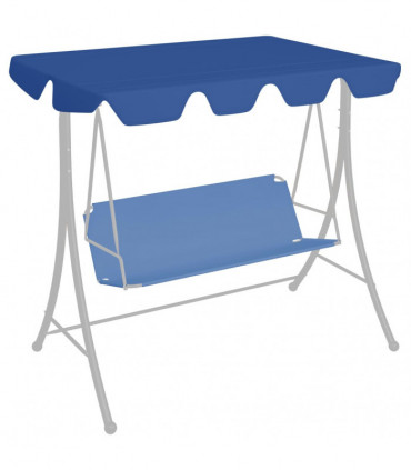 Replacement Canopy for Garden Swing Blue 188/168x110/145 cm