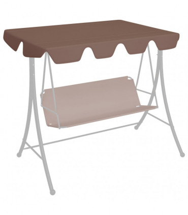 Replacement Canopy for Garden Swing Brown 150/130x70/105 cm