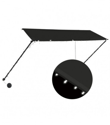 Retractable Awning with LED 300x150 cm Anthracite