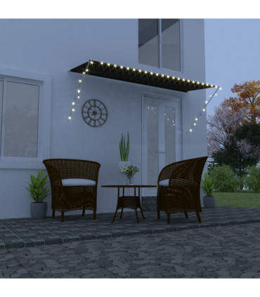 Retractable Awning with LED 350x150 cm Anthracite