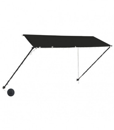 Retractable Awning with LED 350x150 cm Anthracite