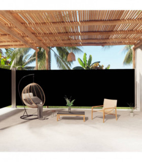 Retractable Side Awning Black 200x1000 cm