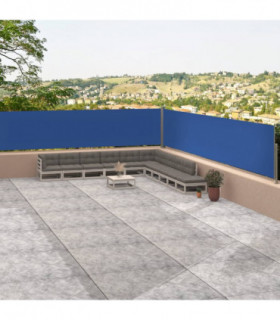 Retractable Side Awning Blue 117x1200 cm