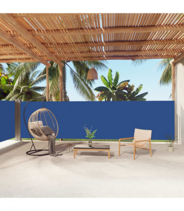 Retractable Side Awning Blue 160x1000 cm