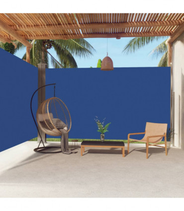 Retractable Side Awning Blue 220x600 cm