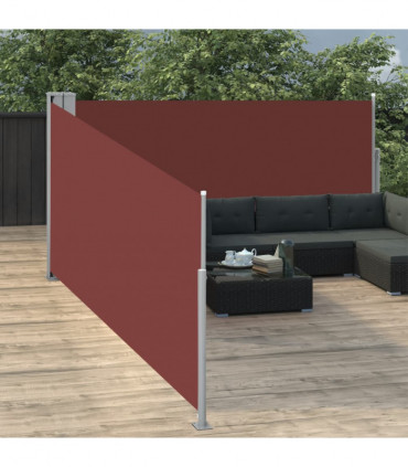 Retractable Side Awning Brown 120x1000 cm